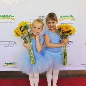 Small Fry Dancers Two Small Fry Dance Club dancers posing for a post show photo.